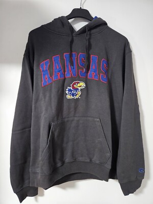 Kansas Jay Hawks Colosseum Hoodie Herren Gray Pullover NCAA Colle Gr. L