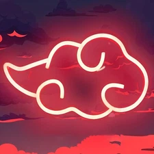 Anime Neon Sign, LED Cloud Neon Signs for Wall Decor, Gaming Wall Neon Sign