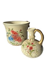 Set 2 Vasi Ceramica Bassano Numerati Dipinti A Mano