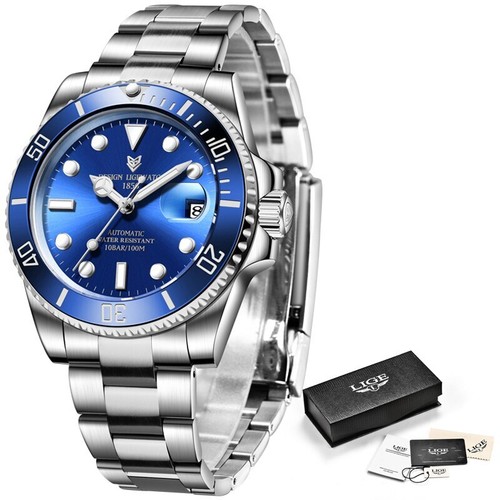2023 Neu Luxus Automatik Mechanische Uhr Edelstahl Herren Wasserdicht - Bild 11 von 12