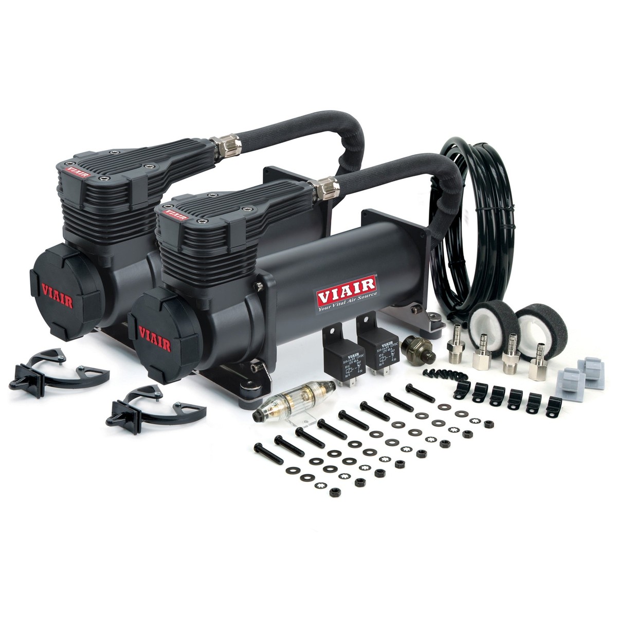 Viair 48542 485c Dual Pack Stealth Black(Gen 2) Air Compressor w 