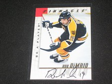 ROB DIMAIO BRUINS 1998 PINNACLE NHL CERTIFIED HAND SIGNED AUTOGRAPHED CARD