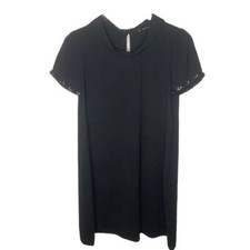 ZARA BASICS COLLECTION Black Short Sleeve Trapeze Dress Size Medium