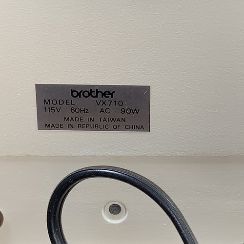 BROTHER VX710 FREE ARM ZIGZAG SEWING MACHINE W MANUAL ACCESSORIES eBay