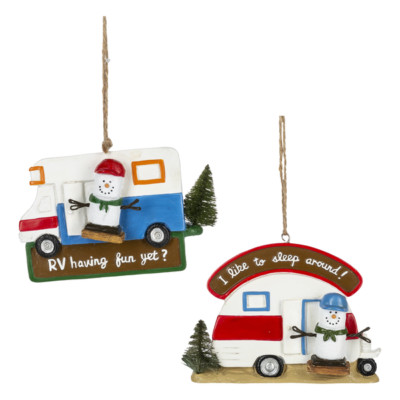S'more RV and Camper Ornament Select either 1 Fun Yet or 2 Sleep around Ornament