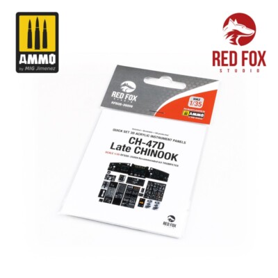 Red Fox Studio 1/35 CH-47D Late Chinook Instrument Panel for Trumpeter kit