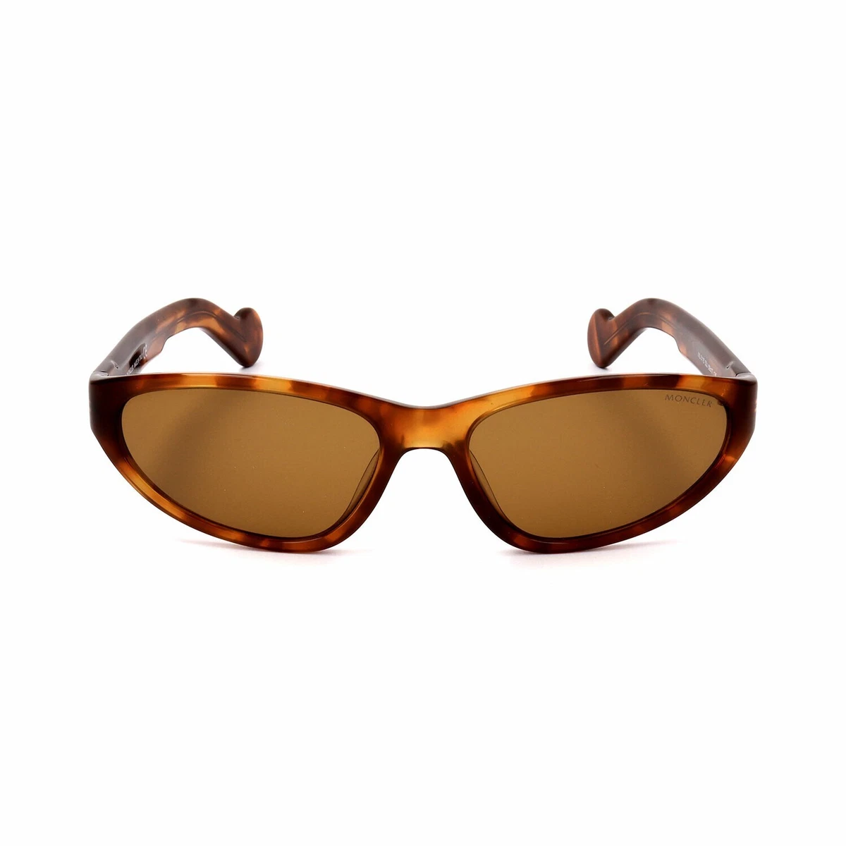 Moncler ML 0115 53J Tortoise Oval Wrap Plastic Sunglasses Frame 59 