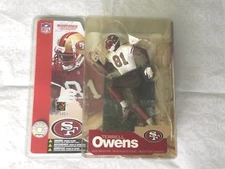 Mcfarlane NFL Series 4 Terrell Owens Variant White Jersey on Tri-Card HOF 