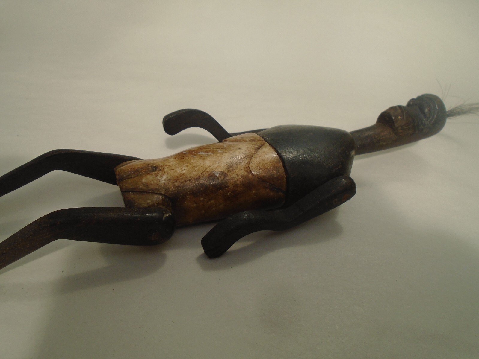 Curious African wooden fetish figure with movable limbs UNUSUAL VOODOO