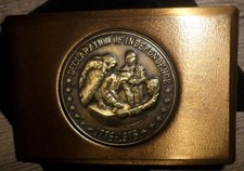 Vintage Brass Color Bicentennial Belt Buckle Declaration of Independence NIB HL