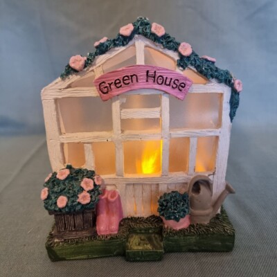 Ashland Tiny Treasures Mini Greenhouse Structure Lights Up