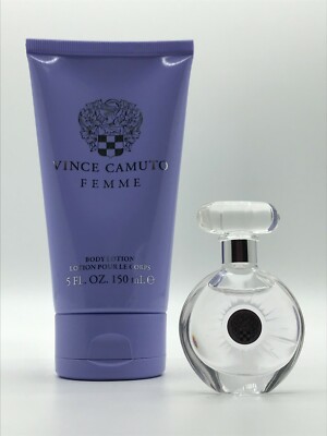 Vince Camuto Femme Body Lotion 5.0 oz + Free Mini Splash Duo UNBOX AS SHOWN