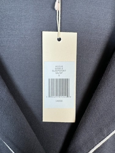 NEW -Eberjey Gisele Sleepshirt Women's Small Black Relaxed Fit Button Up - READ - Picture 4 of 12