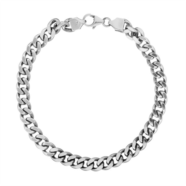 Silverly Sterling Silber 6 Mm Panzerkette Kette Armband, 20 Cm-image