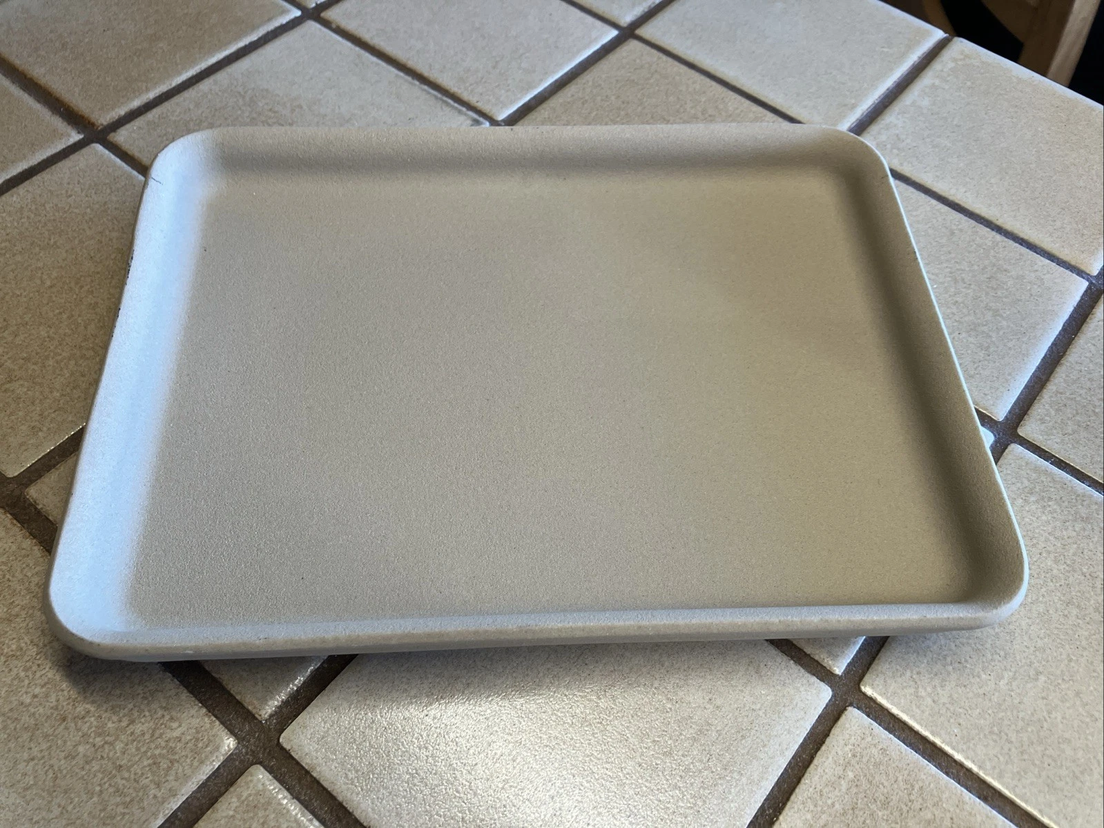 Pampered Chef Stoneware Bar Pan Toaster Oven Tray 011002 9-1/2" x 7" USA