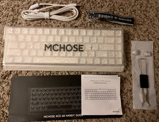 MCHOSE ACE 68 Wired Magnetic Switch Mechanical Gaming Keyboard White Topographic