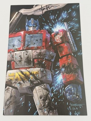TRANSFORMERS #10 OPTIMUS PRIME KIRKHAM BLACK VIRGIN  VARIANT SIGNED 2026 NM