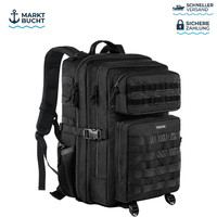 MilitäR Rucksack 40L Wasserdicht Taktisch Schwarz FüR Outdoor Camping Trekking