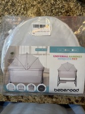 Portable Bassinet Cover with Mosquito Net  2-Way Zipper, Bassinet Bedside Sleep