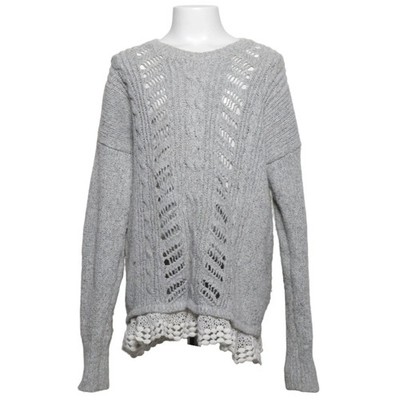 Abercrombie Kids, Strickpullover, Größe: 164, Grau/Weiß #Anr