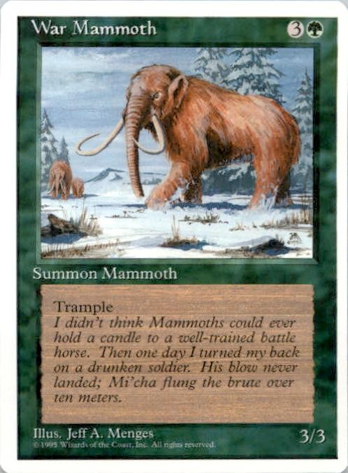 War Mammoth Fourth Edition NM