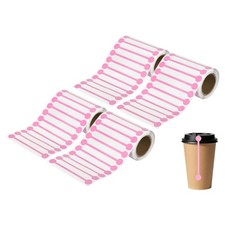 4Rolls Total 2000Pcs Tamper Evident Tape, 3.9x0.5Inch Tamper Proof,Pink