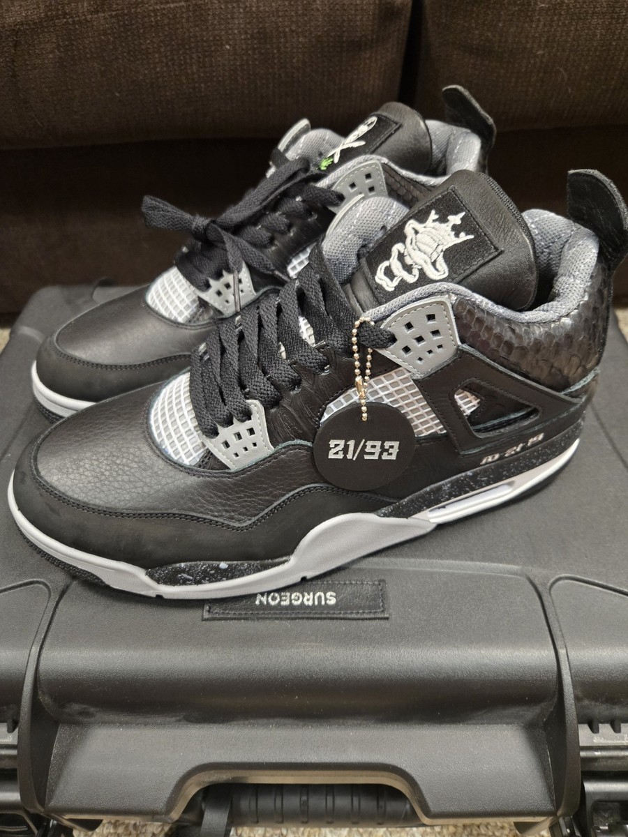 Air Jordan 4 Luxe Black Shoe Surgeon Rajon Rondo Gifted The Shoe Surgeon main image 3