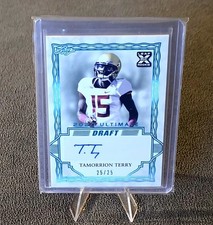 2020 Leaf Ultimate Draft Tamorrion Terry BA-TT2 Auto #d 25/25 RC 