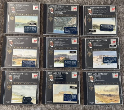 Leonard Bernstein The Royal Edition 9 CD Lot Beethoven Tchaikovsky Strauss Sony