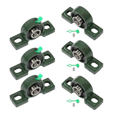 UCP204-12 Pillow Block Bearing - Pack of 6 Mounted Pillow Block Steel with 3/4''