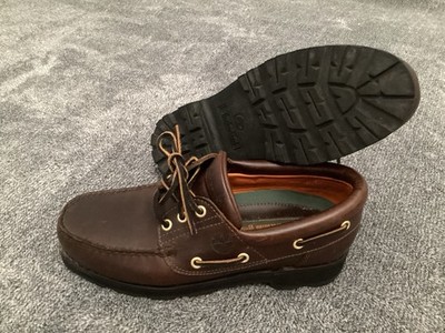 Timberland Authentic 3-Eye Lug Boat Shoes Men s Size 8 M Leather Shoes