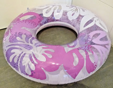 Bardzo rzadki ogromny biały/fioletowy PIERŚCIEŃ PŁYWACKI firmy Intex, gł. = 90cm / 36" płaski