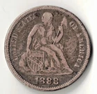 1888 Seated Liberty Dime