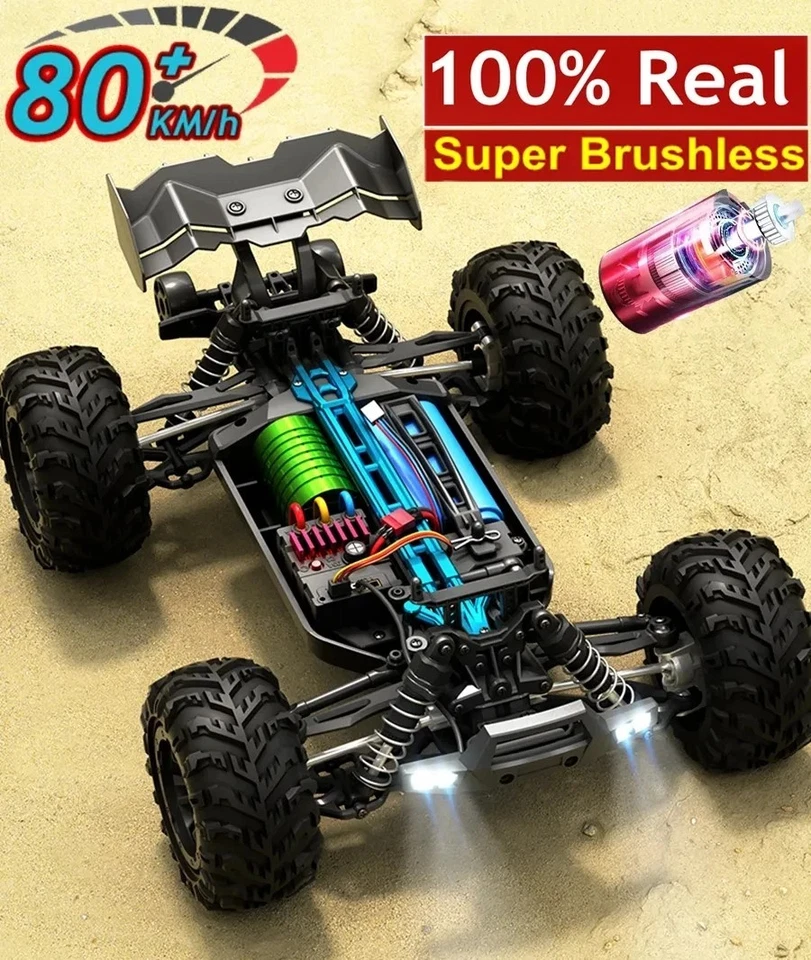 1:16 Scale 4x4 RC Monster Truck RTR 80KM/H Off Road Vehicle - Image 2 of 4