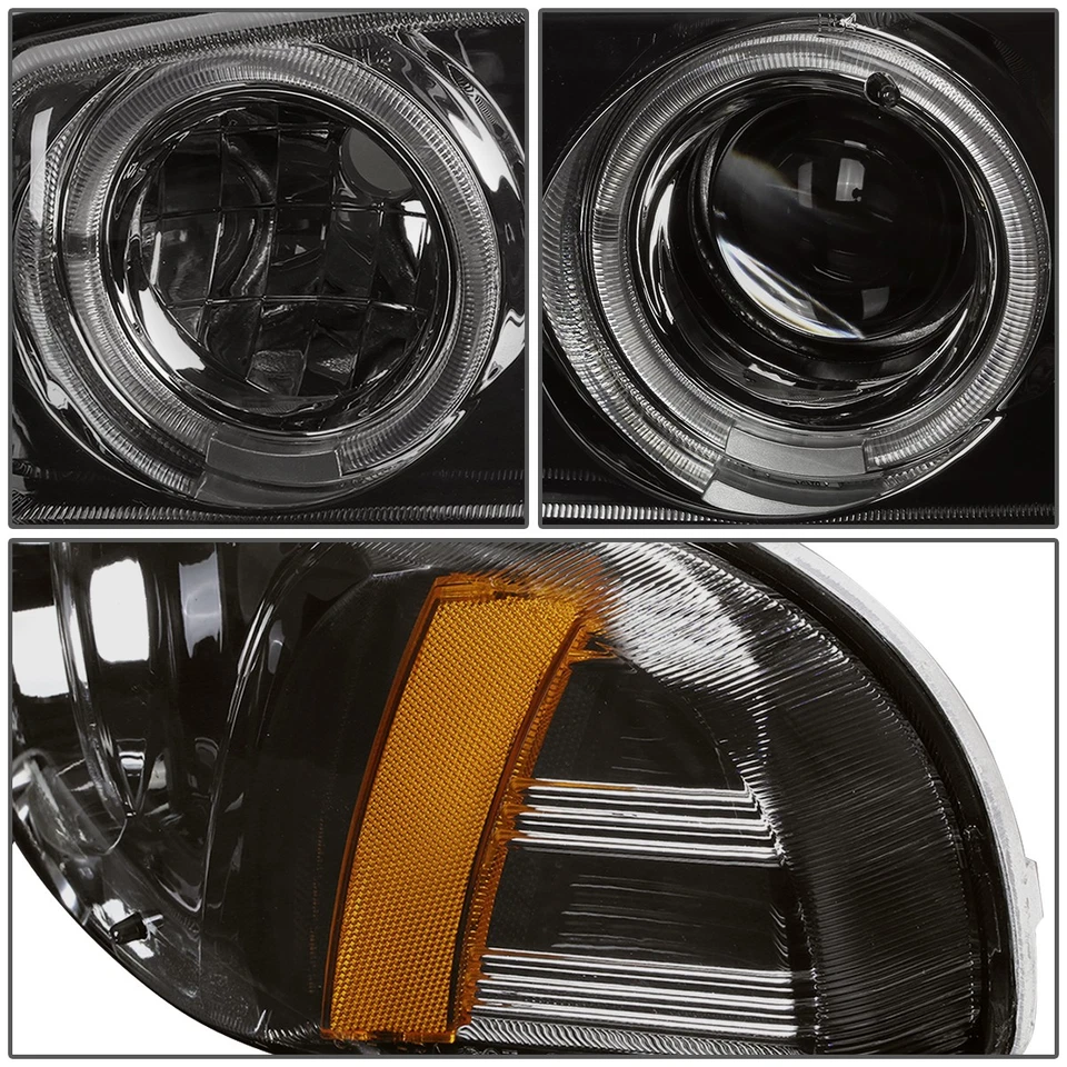 PARA 99-06 GMC SIERRA LED HALO PROYECTOR FAROS PARACHOQUES LÁMPARAS + JUEGO DE HERRAMIENTAS AHUMADO Foto 4 de 4