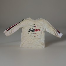 Sporty Classic Tommy Hilfiger Boy's Striped Long Sleeve Shirt Size 3T EUC Gray