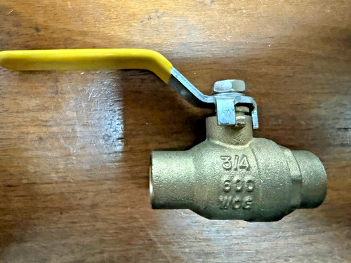 (LOT OF 3) MATCO-NORCA 3/4" CXC 600# WOG/150# SWP BRASS SWEAT/SOLDER BALL VALVE
