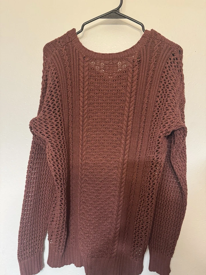 Element Skateboarding Eden Knit Sweater Women’s Size Large Maroon New - Image 2 of 4