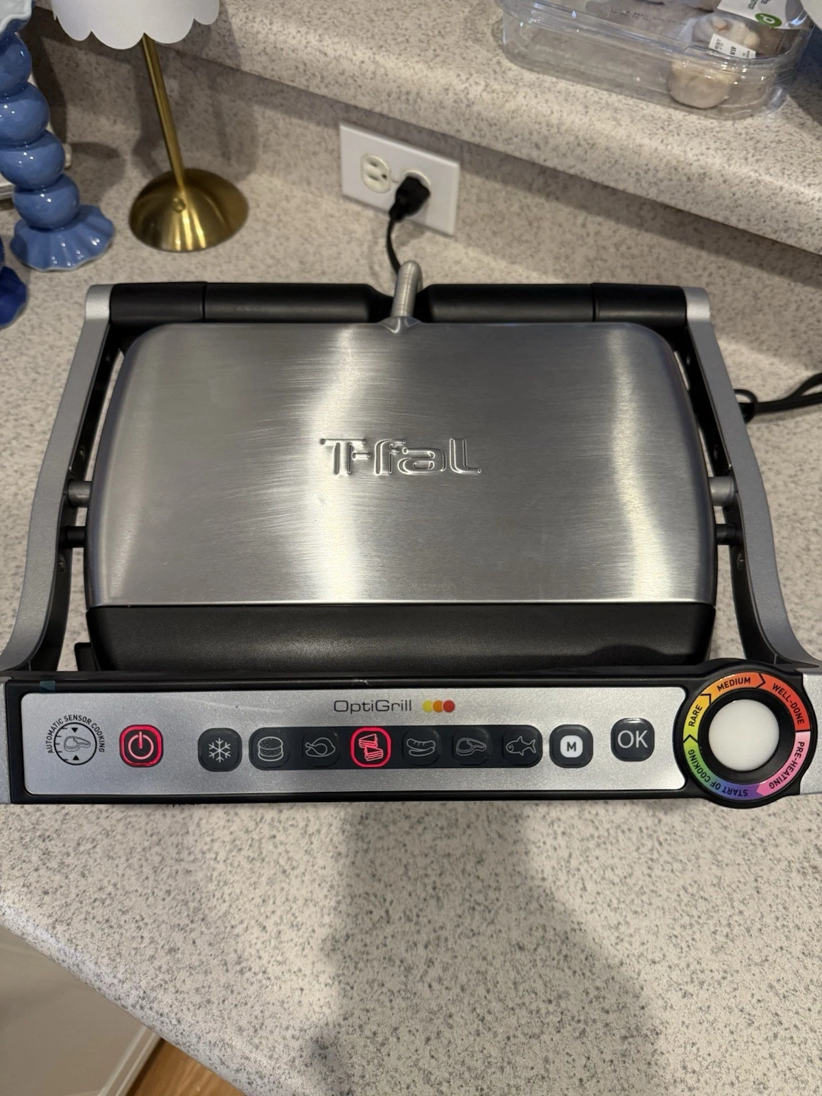 T-fal OptiGrill XL Electric Indoor Grill 4 Servings Smart Sensor Technology
