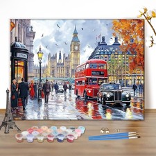 MEIYUDA Paint by Numbers for Adult London City View, DIY Canvas Oil Painting Ki