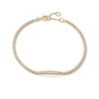 1-1/3 Ct Lab-Grown Diamond Tennis Bracelet Sterling Silver with 14K Gold Plated