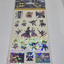 DC Batman Stickers 4 Sheets Sandylion Holographic Joker Batgirl Batman Set
