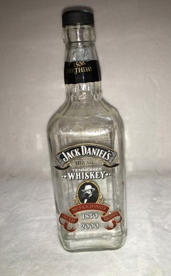 Jack Daniel's 150th Birthday Bottle 1850-2000 Empty Bottle With Cap. USED