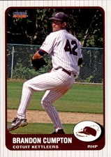 2008 Cotuit Kettleers Choice #7 Brandon Cumpton Evans Georgia GA Baseball Card