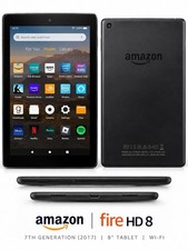 Amazon Fire HD 8 7th Gen 2017 8  WiFi Black T...