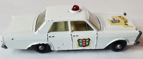 Vintage Lesney Matchbox Ford Galaxie No. 55/59 ( Police Car) White Made England