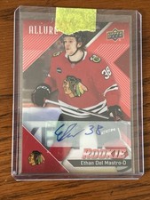 Ethan Del Mastro  Rookie 2024-25 Allure  Hockey  #145 Red Rainbow AUTO