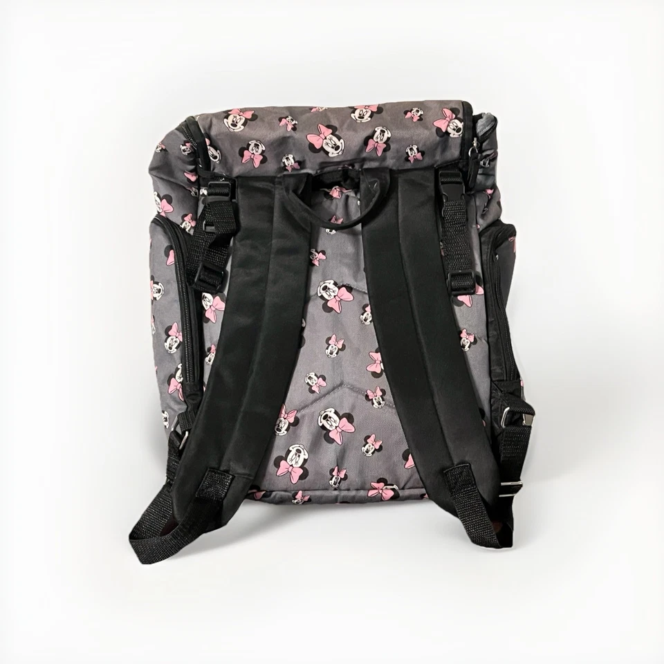 迪士尼宝宝米妮老鼠尿布袋背包可调节肩带灰色 — 第 4/4 张图片