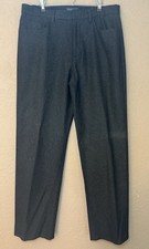 Banana Republic Stretch Luxurious Wool Blend Men's Dress Pants 35L Flat Front