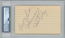Marion Motley 3x5 Index Card Browns HOF PSA/DNA Signed Auto Autographed